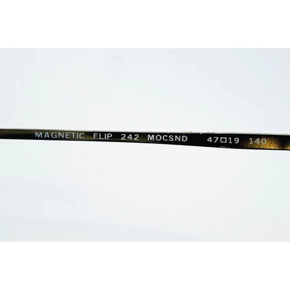 Magnetic Flip Eyeglass Frames Unisex Brown Oval 242 MOCSND 47-19-140